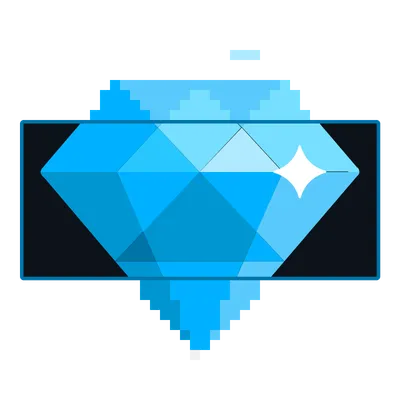 A partially blurred cyan Obsidian logo, partially unblurred by a frame.