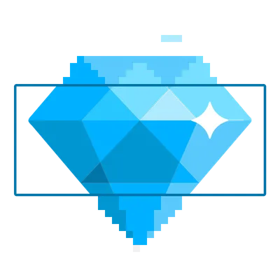 A partially blurred cyan Obsidian logo, partially unblurred by a frame.